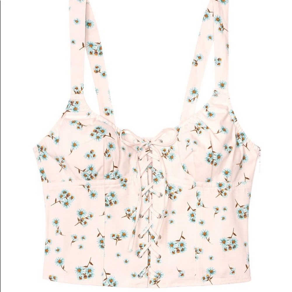 NWT Victoria’s Secret Lace Up Corset Crop Top-S